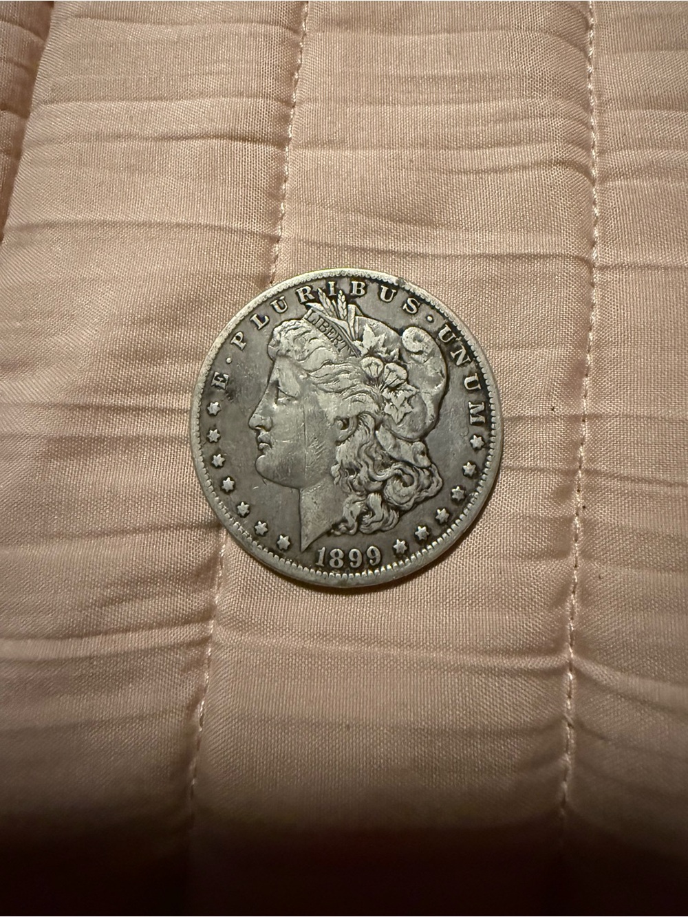 Vintage 1899 Morgan Silver Dollar - Silver “micro o”